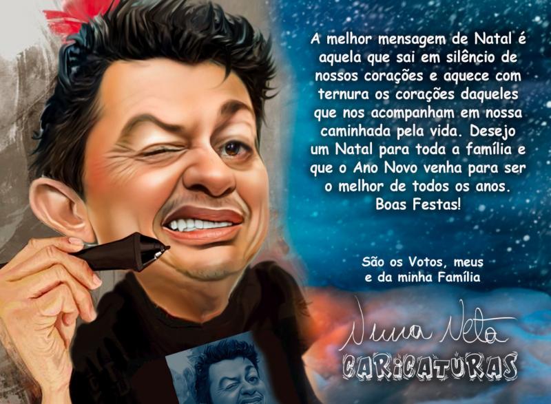 Este é Nuna Neto, um dos melhores cartunistas brasileiros. Ave, Mãe do Céu. Felicidades, menino! Muita saúde em 2023