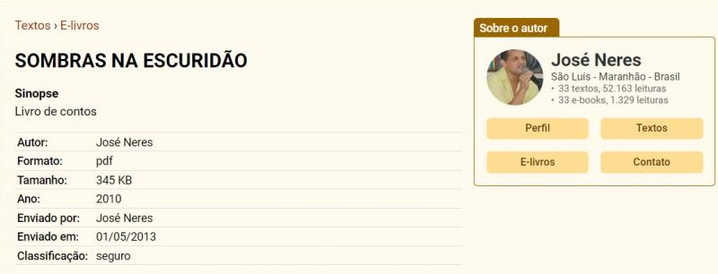 Que tal lermos um dos contos de José Neres, tirados do baú literário? 