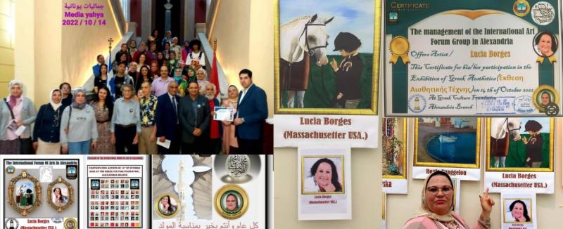 Lucia Borges, confreira da Academia Poética Brasileira expõe no Iraque