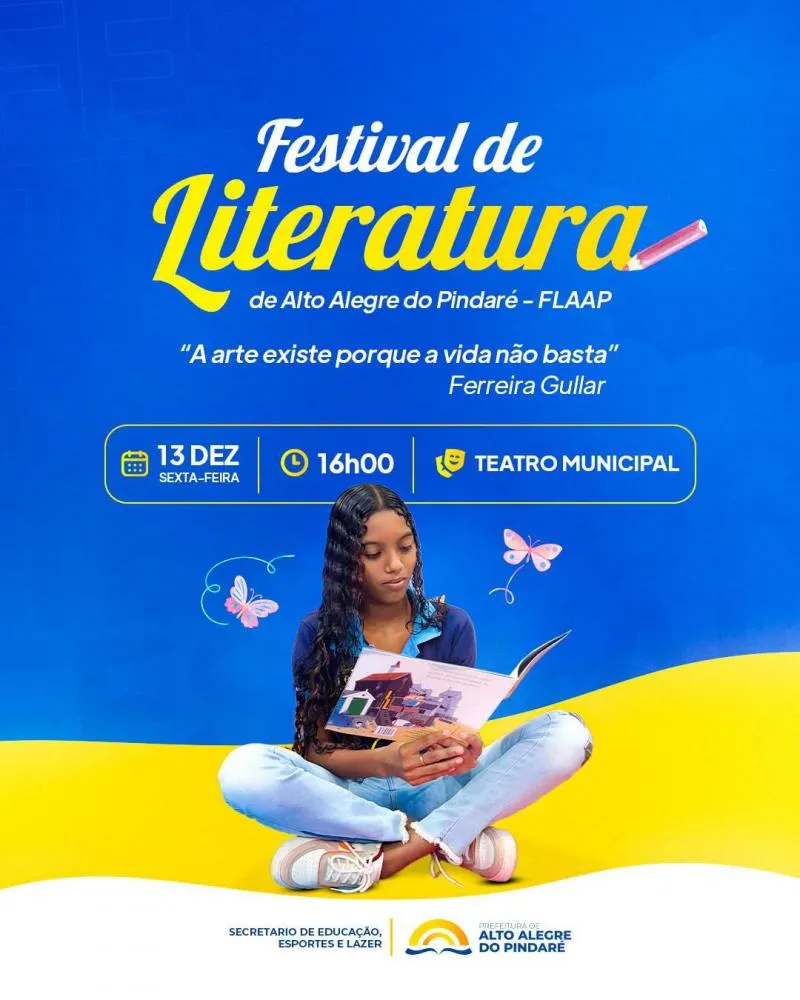 Festival de Literatura de Alto Alegre do Pindaré promete encantar amantes da poesia