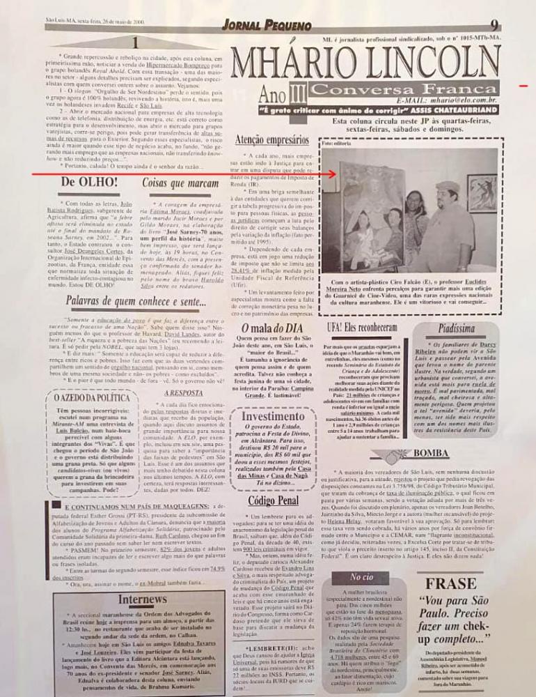 É indiscutível o bom senso de Euclides Moreira Neto quando o assunto é cultura carnavalesca