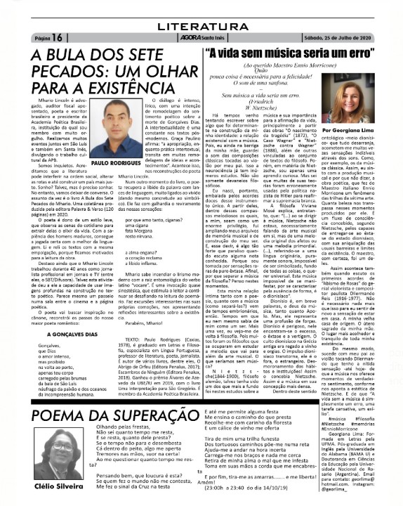 PAULO RODRIGUES, escritor Premiado na UBE, resenha o livro A BULA DOS SETE PECADOS