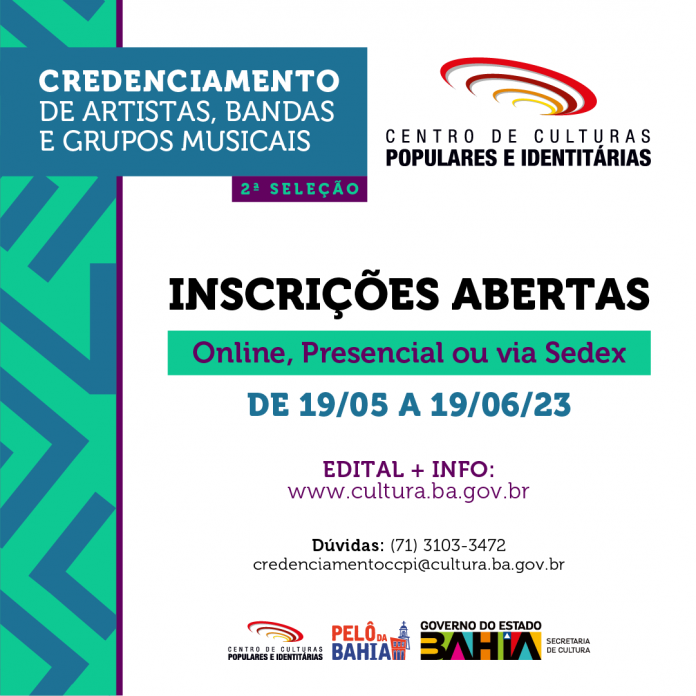 Secult abre 2ª chamada para contratação de artistas pelo CCPI 