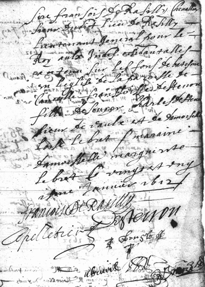 Antonio Noberto e o batistério da filha de Charles des Vaux