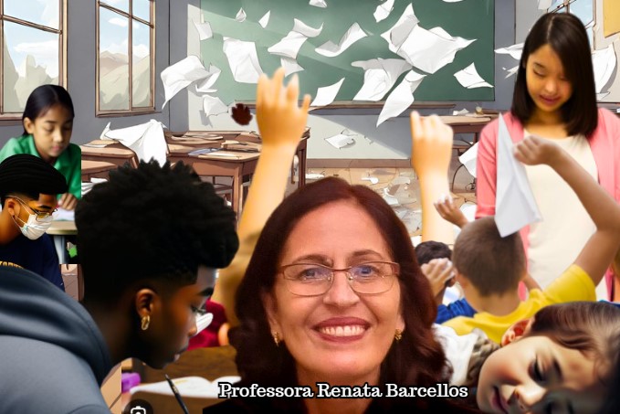 Com muita coragem, professora Renata Barcellos denuncia aumento abusivo de agressões a professores, nas salas de aula