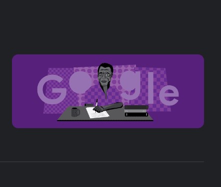 O Doodle da Google, hoje, homenageia James Baldwin, escritor e ativista dos direitos civis americanos
