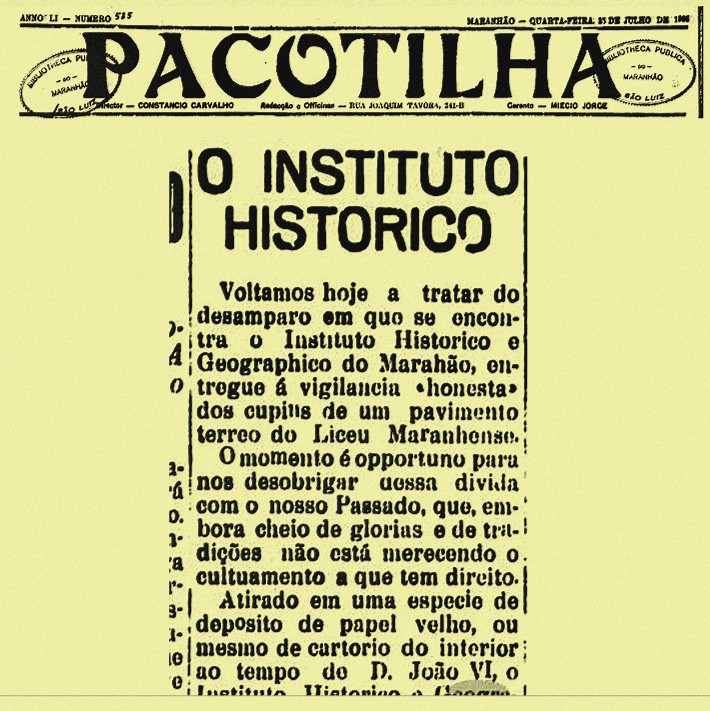 Leopoldo Vaz, academico APB e o Instituto Histórico e Geográfico do Maranhão