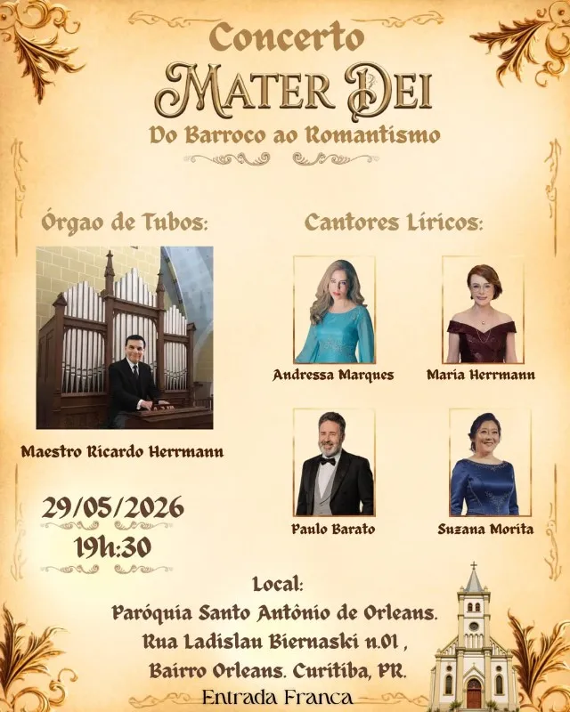 Mater Dei leva Bach e o órgão Walcker ao coração histórico de Curitiba