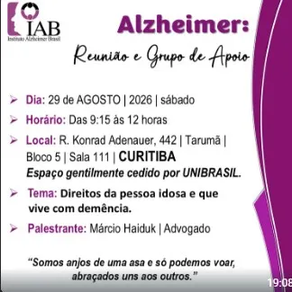 Alzheimer: cuidados e dedicação à causa.