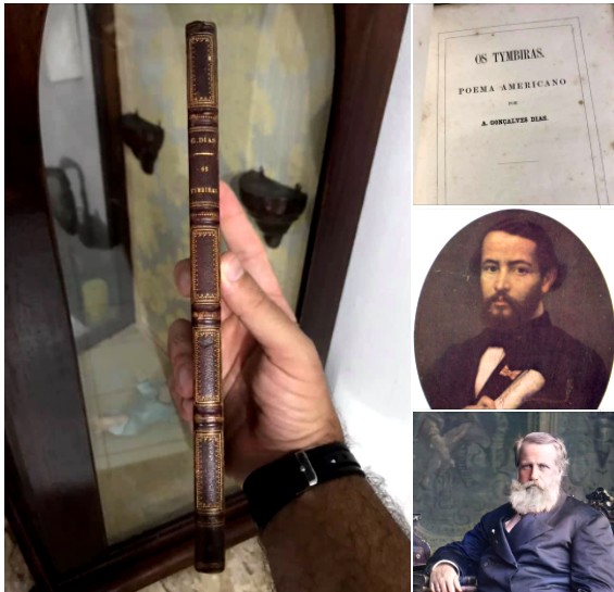 O livro TYMBIRAS, nas mãos de Diogo Gualhardo Neves. Uma obra histórica.