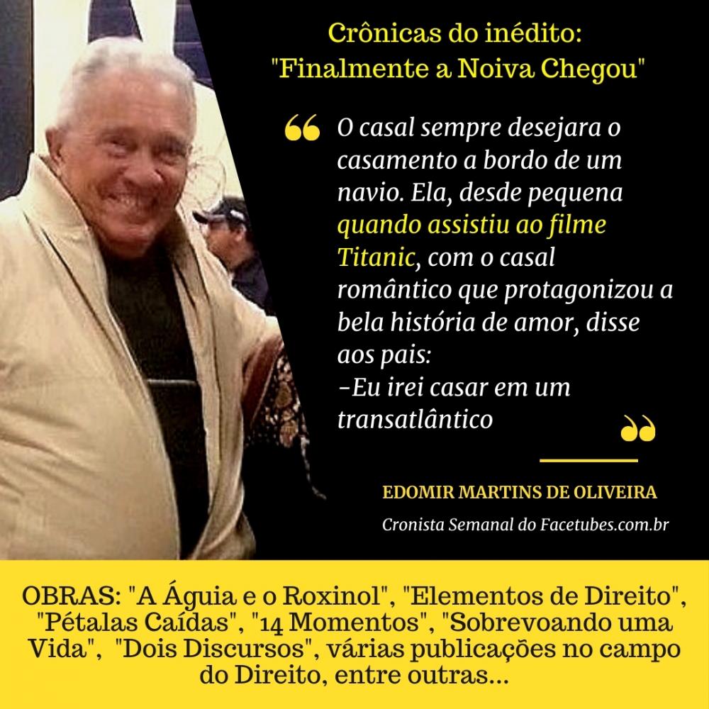 Exclusivo: CASAMENTO 'AL MARE', do colunista Edomir Martins de Oliveira. Boa leitura....
